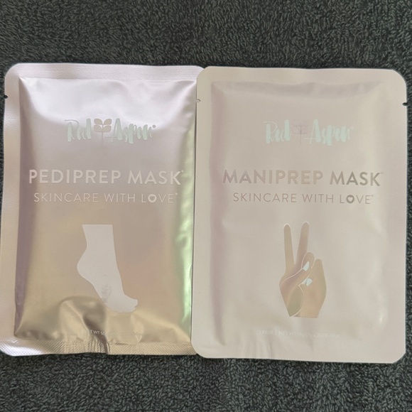 NEW - Red Aspen Mani & Pedi Prep Mask & Toe Separator Set - Picture 1 of 12